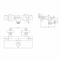 Bad thermostaatkraan Nero Inbouw 1/2 inch RVS Zwart