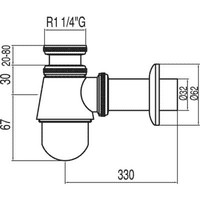 Complementos Zelfcontrolerende bekersifon voor bidet 13463440