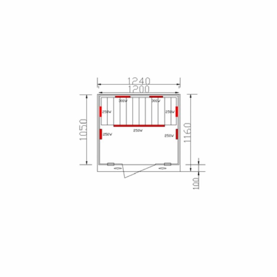 Infrarood Sauna Komfort 125X120 Cm 1850W 2 Persoons