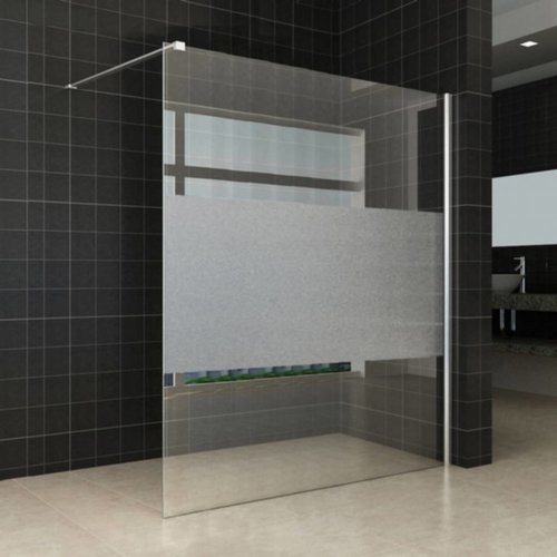 Douchewand 160X200Cm 8Mm Met Schaamband Nano Glas 