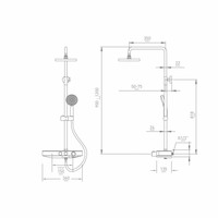 Regendouche Thermostatisch Ivory (Met Handdouche)