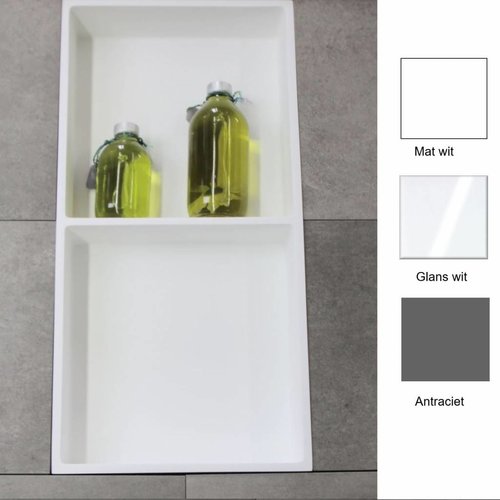 Inbouw nis 59.5X29.5X8 Cm Met 2 Schappen (In 3 Kleuren Verkrijgbaar) 