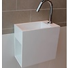 Luca Sanitair Fontein Luca Sanitair Met Open Schap 35x18x32cm Mineral Stone Kraangat Links