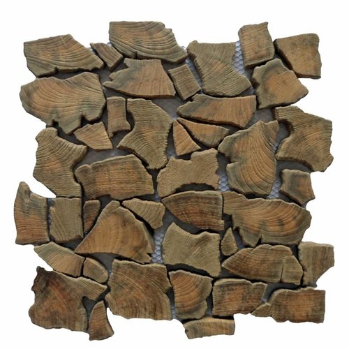 Mozaïek Hout Natural Root Old Teak 30X30 Cm (Prijs per 0,99 M2) 