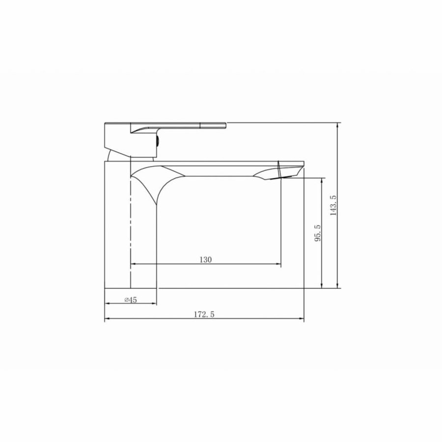 Wastafelkraan Edge Rond Chroom