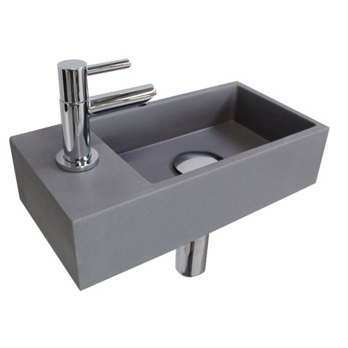 Fonteinset Versus Links Grijs Rvs (Keuze Uit 8 Kranen) 