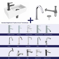 Fonteinset Versus Links Glans Wit Chroom (Keuze Uit 20 Kranen)