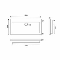 Wastafel Hardsteen 60, 80,100,120 Cm (0,1 Of 2 Kraangaten)