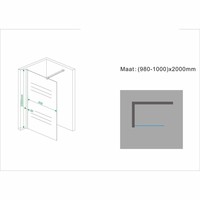 Inloopdouche Wit Matglas 10Mm (In 3 Maten Verkrijgbaar)