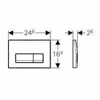 Drukplaat Delta 50 Mechanisch Frontbediening (3 Kleuren)