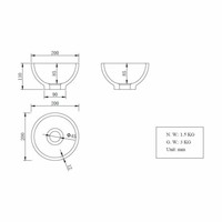 Opzetfontein Solid Surface Rond 20X20X11 Cm