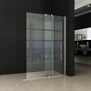 Aqua Splash Verleng-Inloopdouche 100X200 Cm Op Rail 10Mm Nano Glas