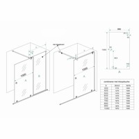 Verleng-Inloopdouche 100X200 Cm Op Rail 10Mm Nano Glas