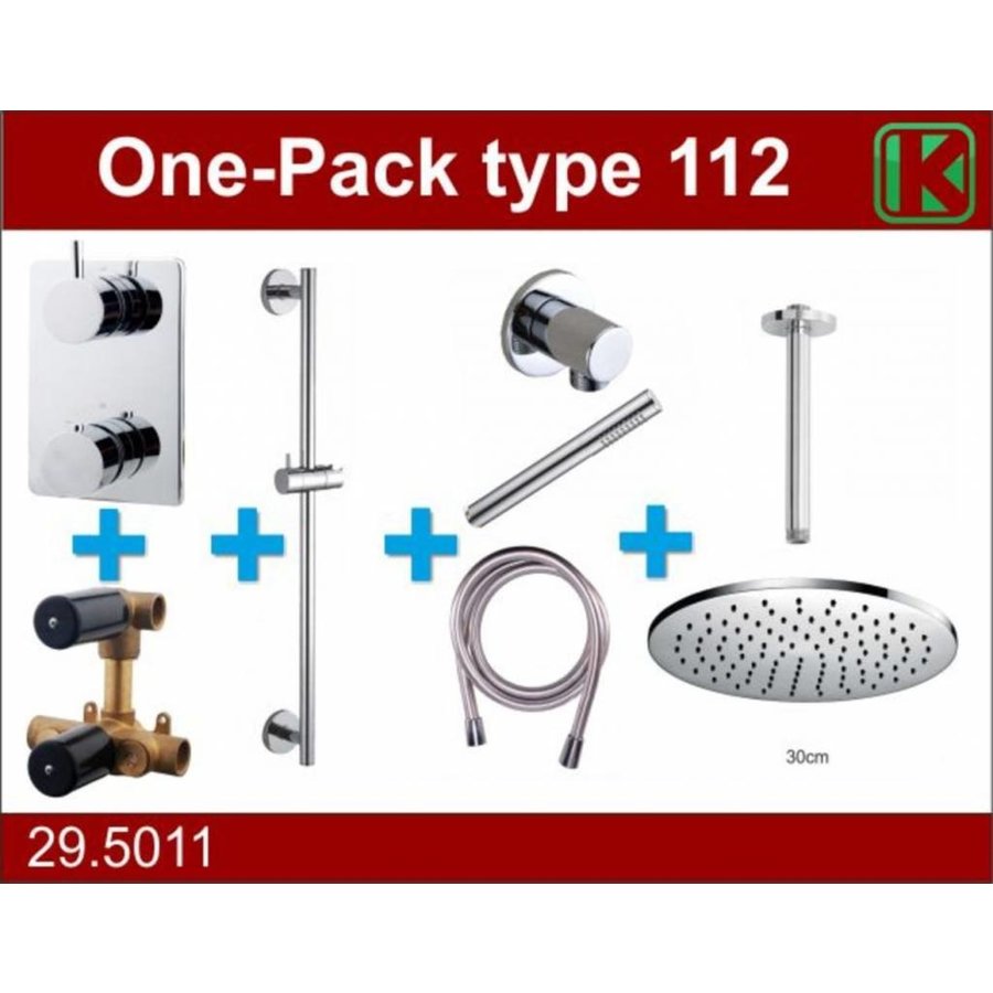 One Pack Inbouwthermostaatset Type 112 (30Cm)
