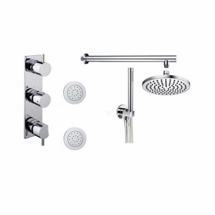 One Pack Inbouwthermostaatset Amon Round Type 17 (20Cm)