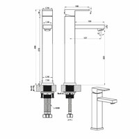 Wastafelmengkraan A-Line Hoog Model Chroom