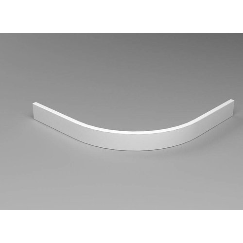 Voorzetpaneel Met Poten t.b.v. 10 cm Hoog 1/4 Ronde Douchebak Acryl 90X90 Wit 