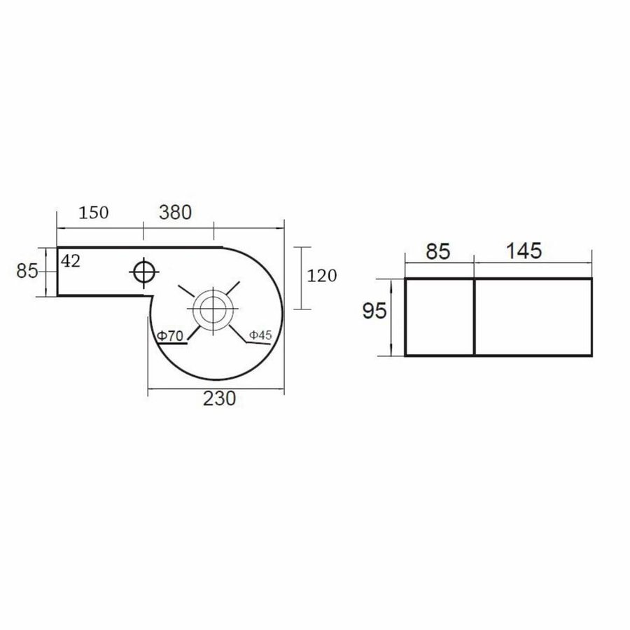 Fonteinset Step One Pack Kraangat Links Rond 38X23X9Cm