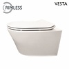 Aqua Splash Hangtoilet Vesta Rimless Diepspoel Wit (Incl. Flatline Zitting)