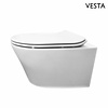 Aqua Splash Hangtoilet Vesta Diepspoel Wit (Incl. Flatline Zitting)