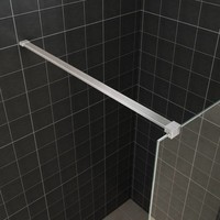 Douchewand Met Rvs Profiel 90X200 Cm 10Mm Nano Glas