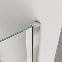 Douchewand Met Rvs Profiel 120X200 Cm 10Mm Nano Glas