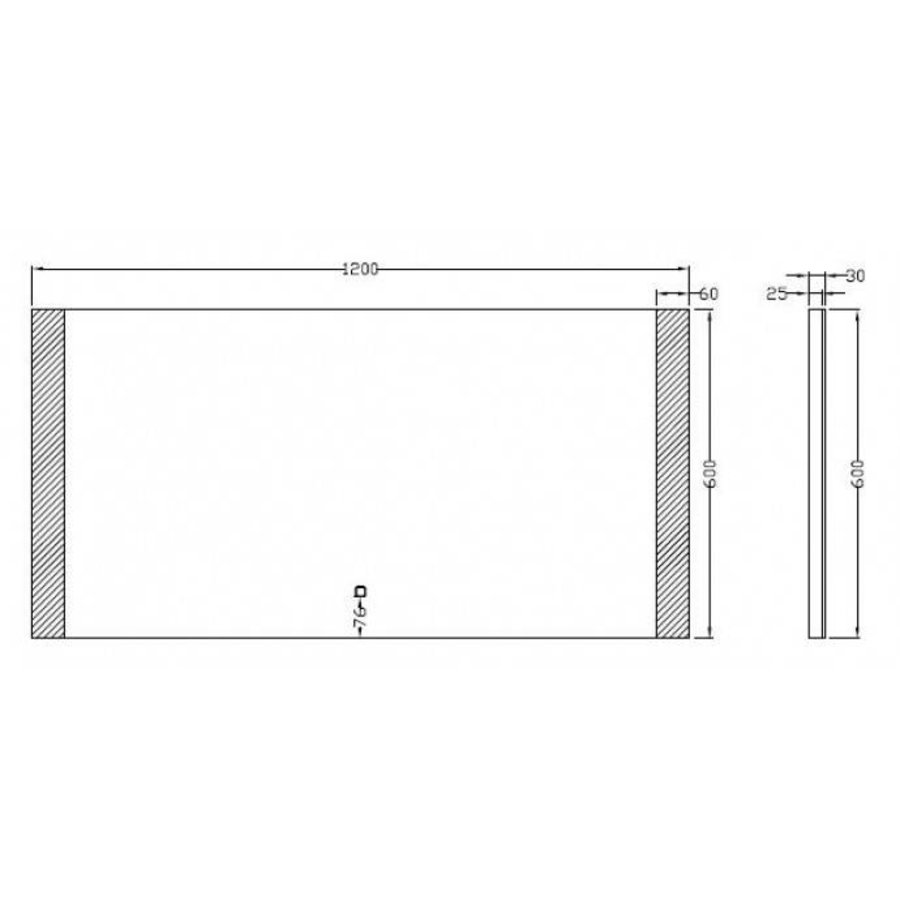 Spiegel Sunny Dimbare Led 60X120 Cm