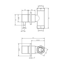 Stopkraan Ore Inbouw 1/2 Inch Rvs