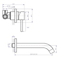 Wastafelwandkraan Ore Inbouw Met 25Cm Uitloop Rvs Look