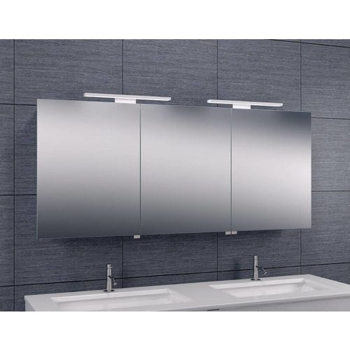 Spiegelkast Met Led Verlichting 140X60 Aluminium 