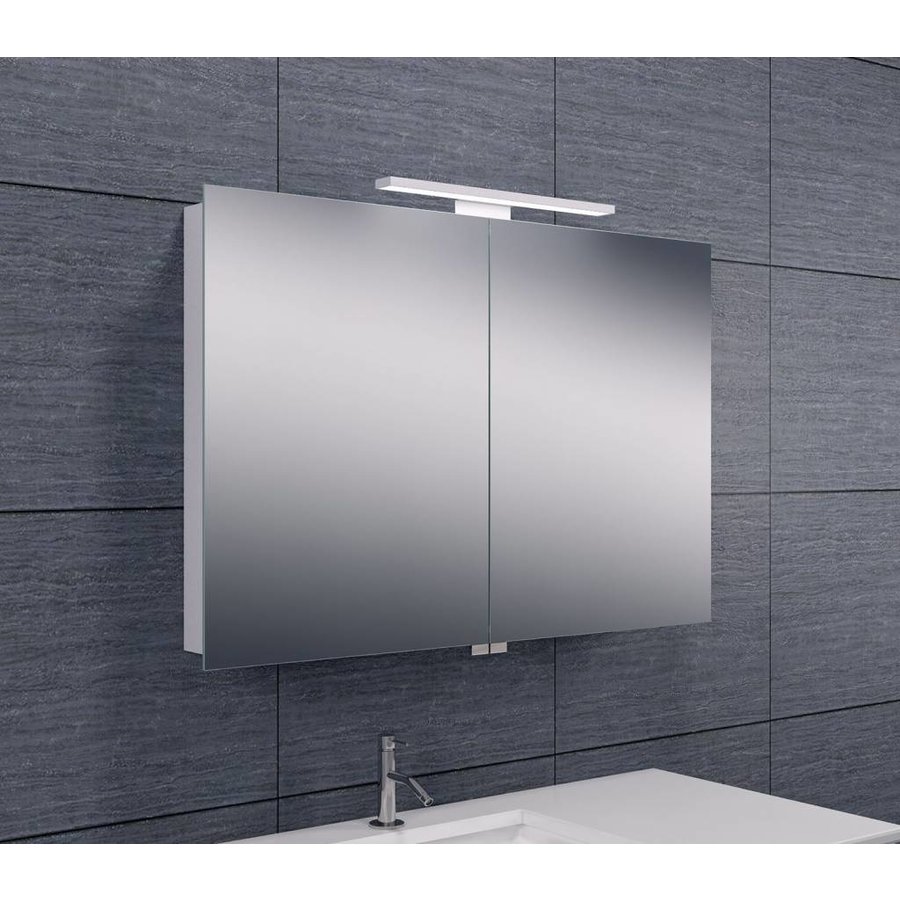 Spiegelkast Met Led Verlichting 90X60 Aluminium