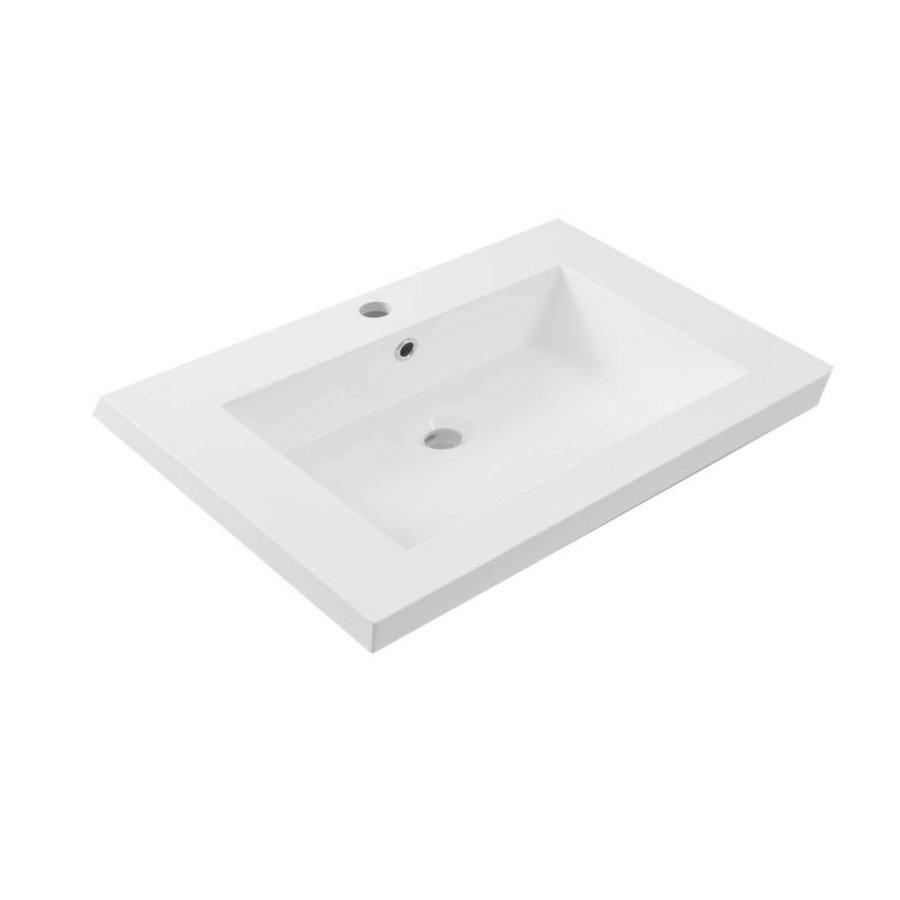 Badkamermeubelset Luna 60Cm Wit (2 Laden)