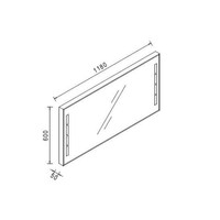 Themis Spiegel Met Verlichting 1200X600X40