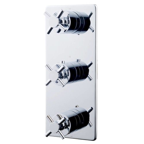 Donar Cross Afbouwdeel Therm. 3 Weg Chroom 