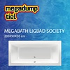 MegaBath Ligbad Society 200X90X50 Cm Glans Wit