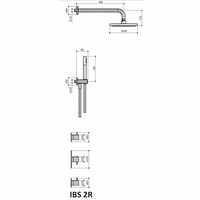 Thermostatische Inbouw Douche Set Laddy Met 2 Stopkranen Ibs 2R