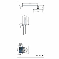 Thermostatische Inbouw Douche Set Buddy Met 2-Weg-Stop-Omstel Ibs 1A