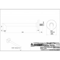 Mate Wandarm Rond Verzwaard 35, 50 Cm