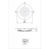 Mate Hoofddouche Met Led Rond 38 Cm M116