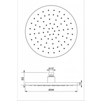 Mate Hoofddouche Rond 25 Cm M105