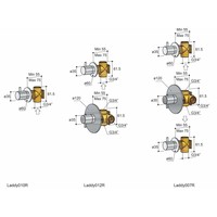 Laddy Inbouw Thermostaat Met 2 Stopkranen 007R