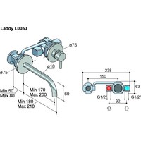 Laddy Inbouw Wastafelmengkraan 005J