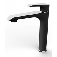 Pluto Wastafelmengkraan Hoog Zwart Chroom