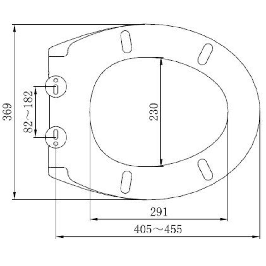 Demper One-Touch Toiletzitting 1 Knop Bediening