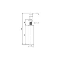 Inbouw Zeeppompje Chroom Kunststof Fles 250 Ml