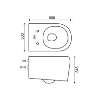 Juno Wandcloset Met Diepspoel Zitting Wit