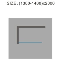 Inloopdouche Met Muurprofiel 140X200 Cm En 8 Mm Nano Anti Kalk Glas