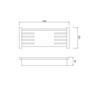 Ore Muur Bad En Douche Opberghouder 34X12 Cm Volledig Rvs