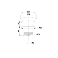 Vaste Waste Niet Afsluitbaar Rvs Look 5/4"