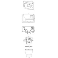 Eos Wandcloset Met Zitting Diepspoel Wit